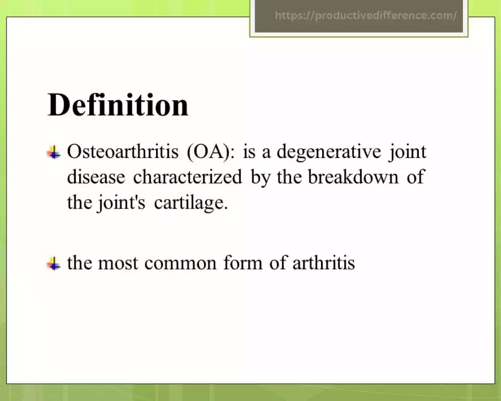 Definition of Osteoarthritis